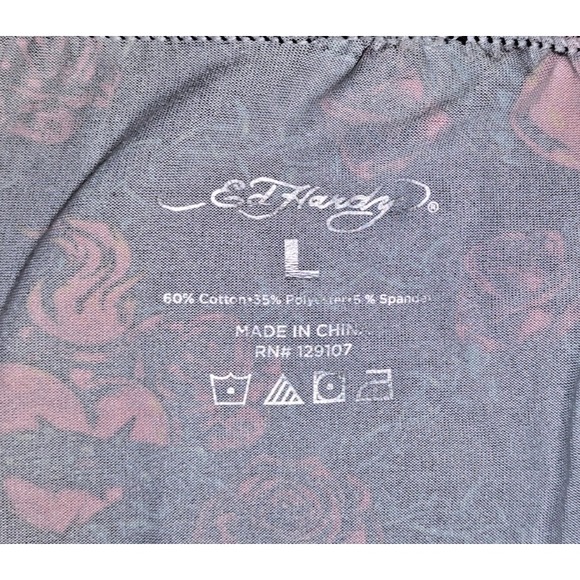 Ed Hardy Logo‎ Red Roses Heart Thorn Cotton Blend Front Pouch Boxers NWOT - Picture 4 of 5